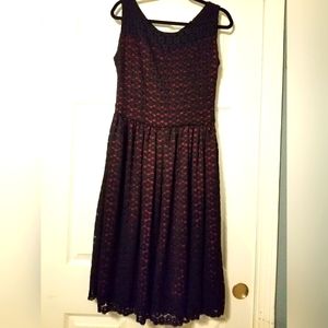 Black lace with Burgundy dress